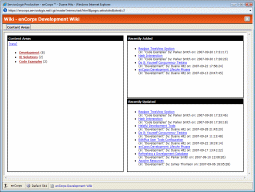 Wikis are organized into content areas.